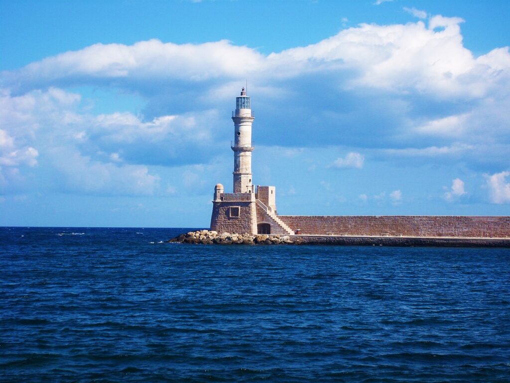 lighthouse, sea, greece