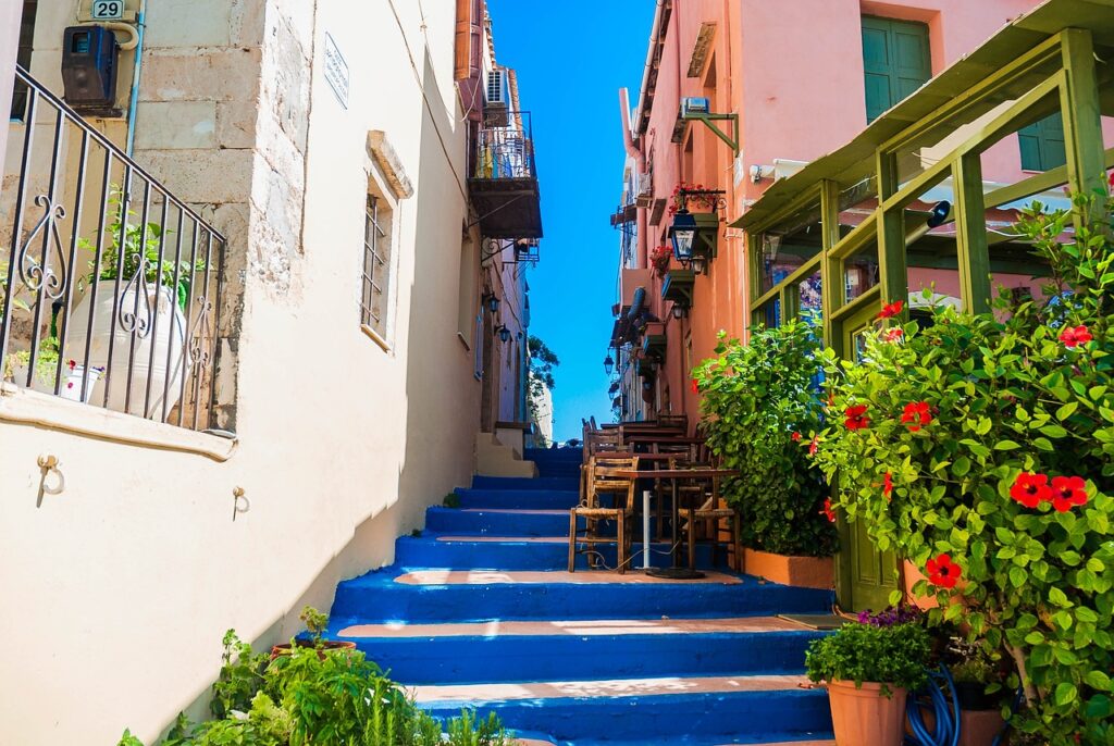 mole, rethymno, color stairs